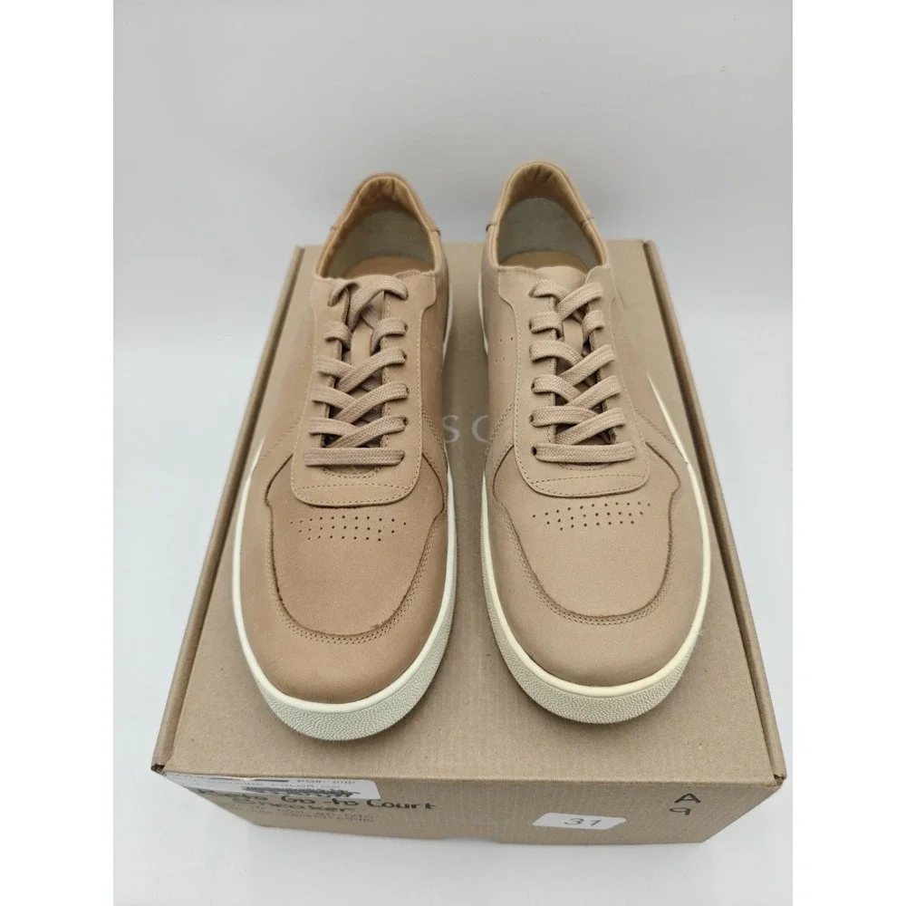 Nisolo Shoes Mens Size 9 Beige‎ Leather Beto Go-to Court Low Top Sneaker